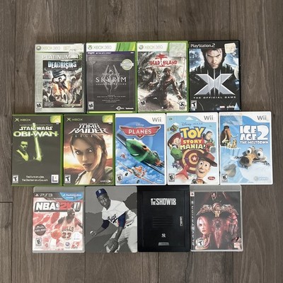  Video Game Lot Of 13 XBOX XBOX 360 PS2 Wii PS3 Steelbook