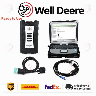 For John Deere EDL V3 Diagnostic Tool Service Advisor V5.4 AG/CF w/ CF19 Laptop