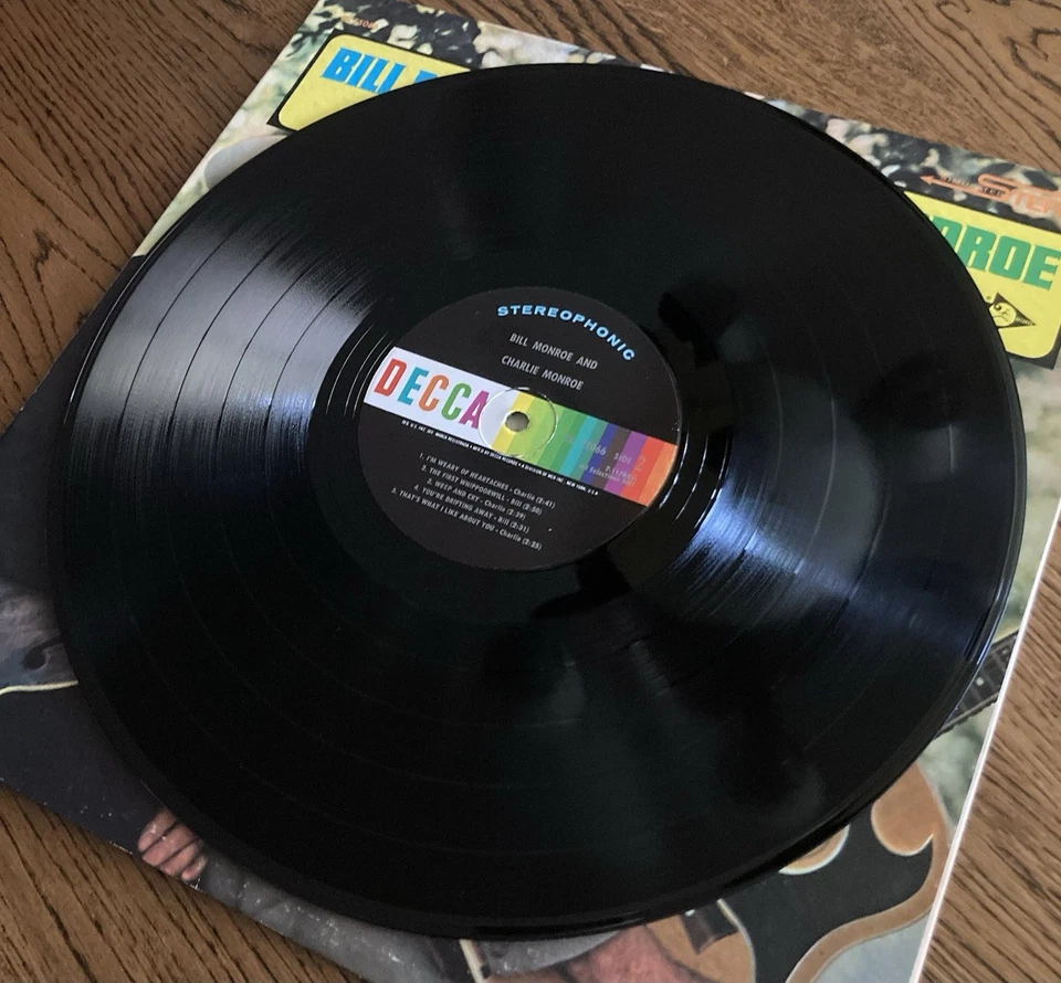 Bill Monroe And Charlie Monroe Vinyl LP Near Mint! Original 1969 Press!! Decca Foto 4 de 4