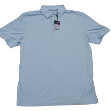 Ahead Performance Men's Haze Blue Polo Shirt Small AE33 Breathable Moisture