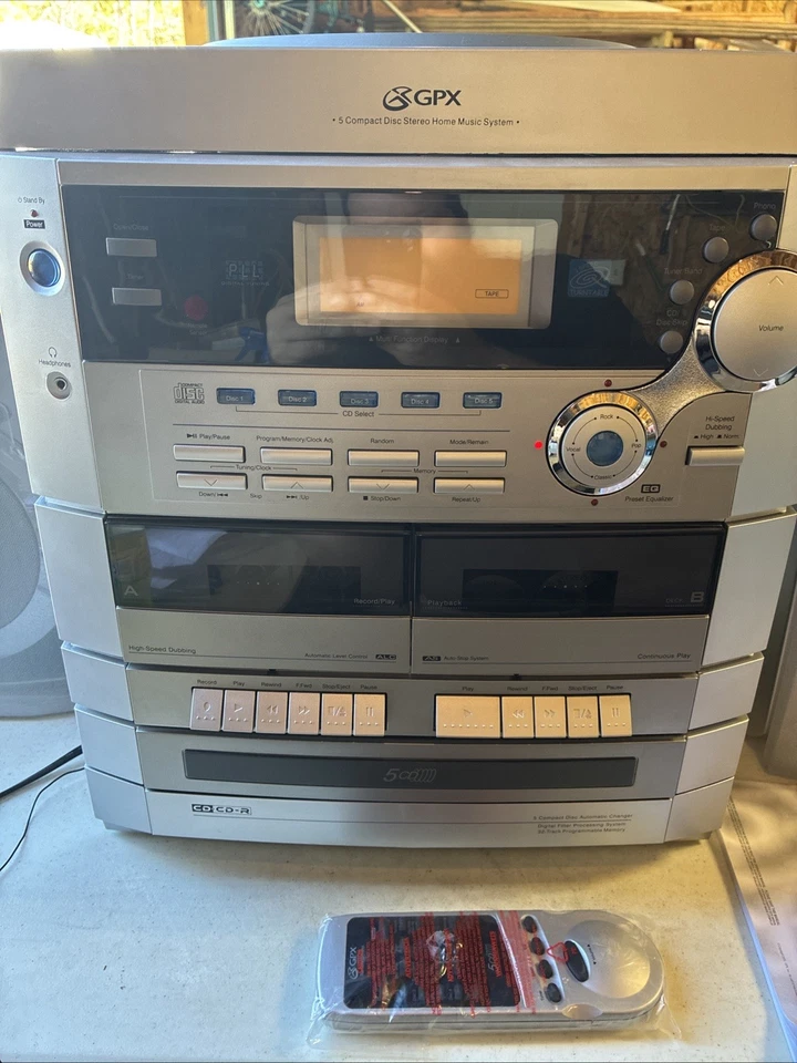 GPX 5-Compact Disc Stereo Home Music System w/ Speaker Model S7694 Read Descrip! - Image 2 of 4
