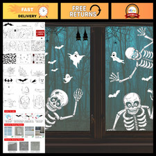 140PCS Halloween Window Clings - Spooky Decor for Halloween Party  Home Decor