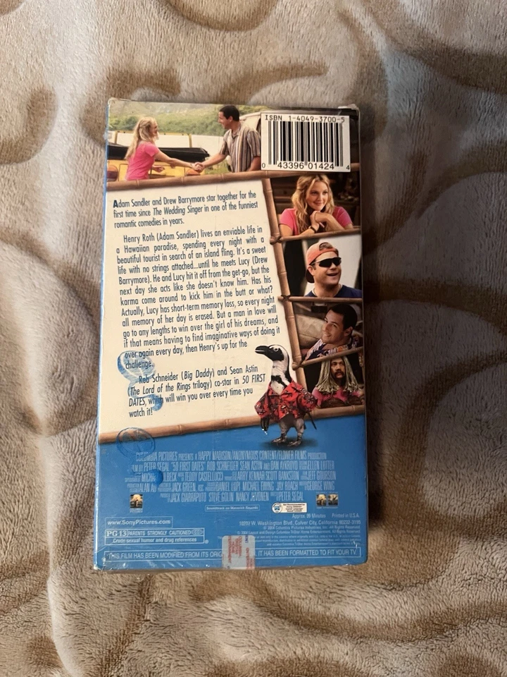 50 First Dates VHS 2004 Adam Sandler Drew Barrymore BRAND NEW SEALED - Image 2 of 2