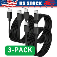 3Pcs USB-C to USB C Type-C Fast Charging Data SYNC Charger Cable Cord 3/6/10FT
