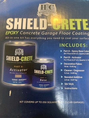 H&C Shield-Crete Beige 20.002200 Epoxy Concrete Garage Floor Coating