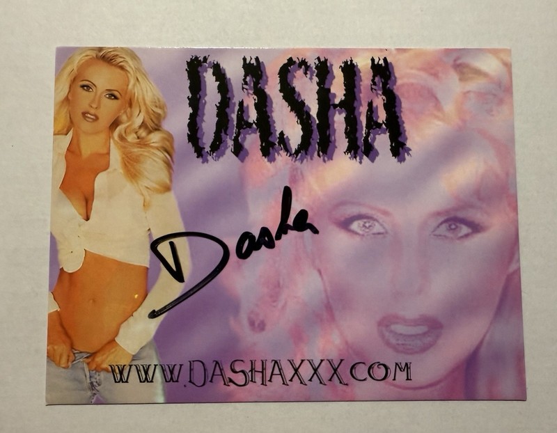 Rare Porn Star DASHA Signed 4x6 Promo Photo