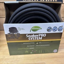 Element Soaker Hose Pro System Garden Kit, Black, 100 ft New in Box