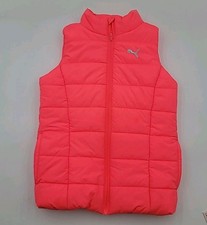 Puma Puffer Vest Women s Pink Zip Up Lightweight Jacket Size Medium