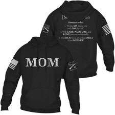 Grunt Style Mom Defined Pullover Hoodie - Black