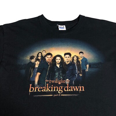 Twilight Saga Breaking Dawn Part 2 Movie Promo Shirt Large Black Graphic 2012