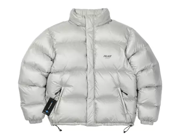 Palace Skateboards Pertex London Puffa Silver XL Brand New Ready to Ship  Puffer