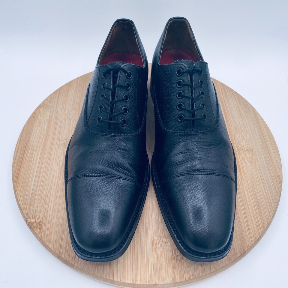 Grenson Shoes Mens 8.5 F Black Leather Lace Up Oxfords England eBay