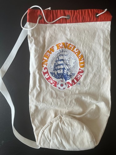 Vintage 1970s New England Tea Men NASL Soccer Ball Bag Original Team Travel Bag