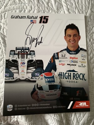 Graham Rahal Indianapolis Indy 500 Signed Car Promo Card 2022 Alternate