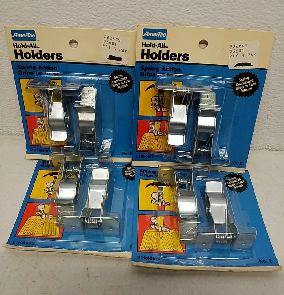 Portaherramientas y escobas AmerTac Hold-All - Paquete de 4 - Acción de resorte de alta resistencia... Foto 4 de 4