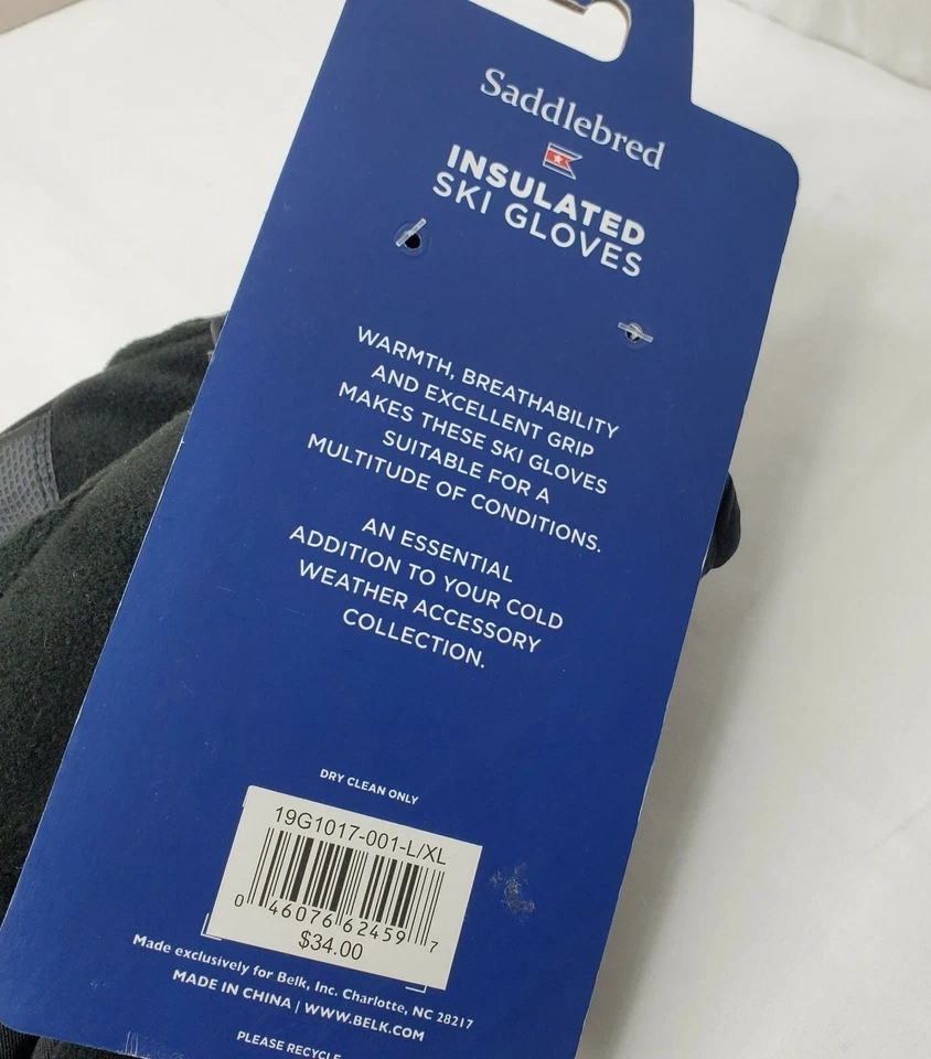 Guantes aislantes de lana para clima frío negros invierno esquí trabajo empuñaduras pequeños medianos nuevos Foto 2 de 4