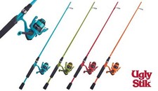 Shakespeare Ugly Stik Hi-Lite 6ft Spinning Fishing Combo Rod Reel Pre Spooled