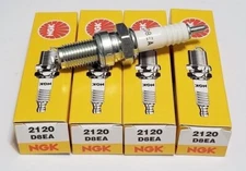 NGK Standard Spark Plugs 2120 D8EA Threaded Stud Pack of 4 For Yamaha Kawasaki