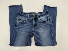 American Eagle Womens Jeans Size 00 Reg Artist Crop Super Stretch Denim
