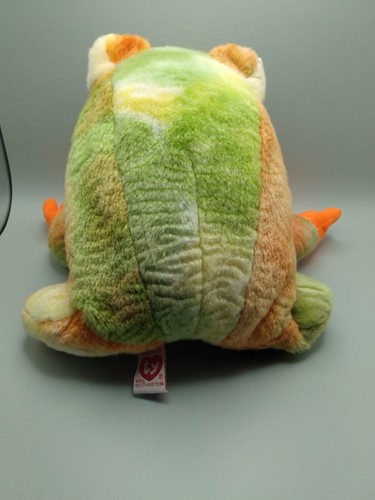 Vintage TY Beanie Buddies Tie-dye Frog Prince 12 inch long Plush 2001 - Picture 2 of 3