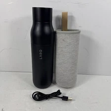 LARQ PureVis Self-Cleaning Water Bottle 17oz Insulated Black TESTED *Has Dings*