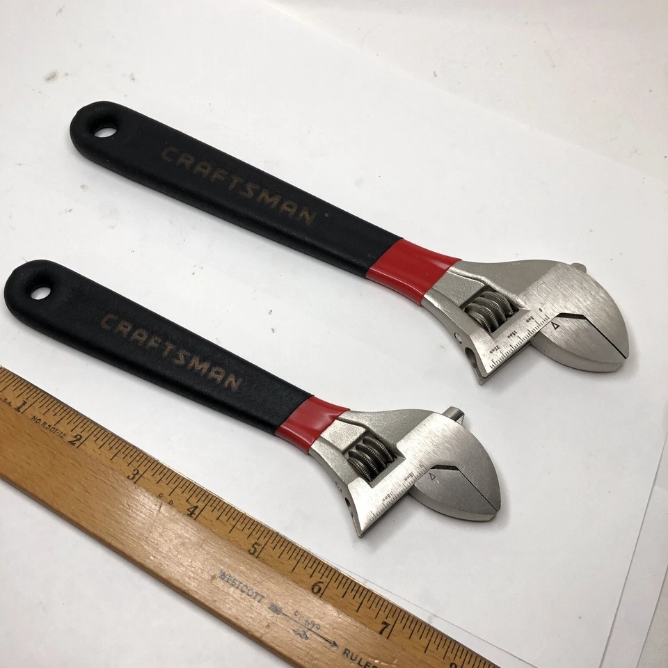 Lote 2 Juego de llaves ajustables Craftsman Professional 10" 44168 y 8" 44167 WF (EE. UU.) Foto 4 de 4