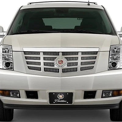 Placa de matrícula Cadillac doble logotipo 3D negra de acero inoxidable Foto 3 de 4