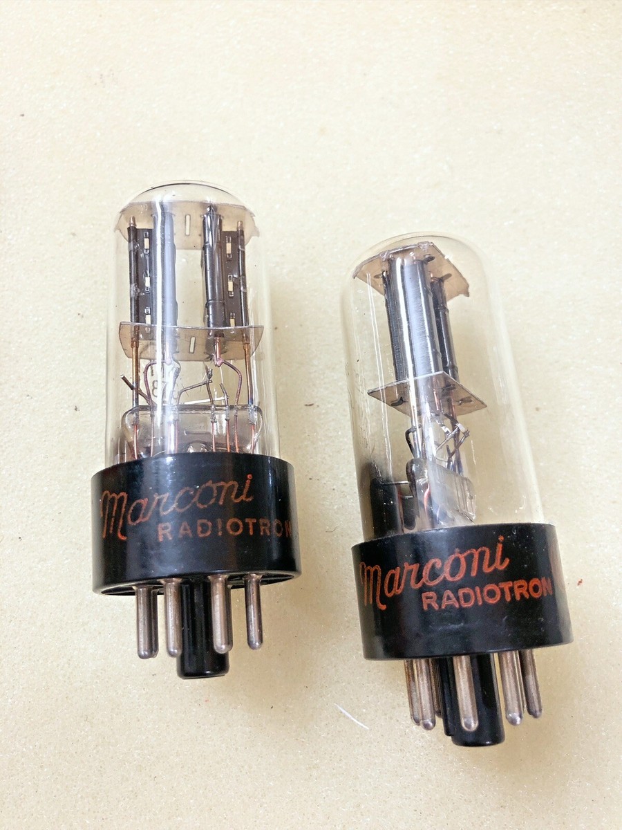 Marconi 6SN7 5692 6SN7GT Copper Rods 3 Holes Excellent Testing