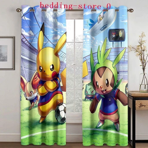 Tende Oscuranti 3D Spesse Bambini/Pokemon Pikachu Anello Termico Occhiello Superiore/Tende - Foto 81 di 93