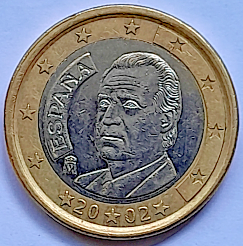 Pièce De 1 Euro Espagne 2002 - Bi-métallique, Circulée, Bon état
