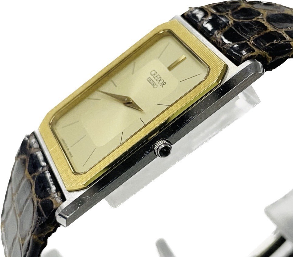Seiko Credor 6730-5090 Quartz Gold Dial Mens Watch Excellent Seiko Credor 6730-5090 Quartz Gold Dial Mens Watch Excellent