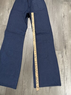 Vintage 80s US Navy Bell Bottom Flare Denim Jeans Men 29R Military