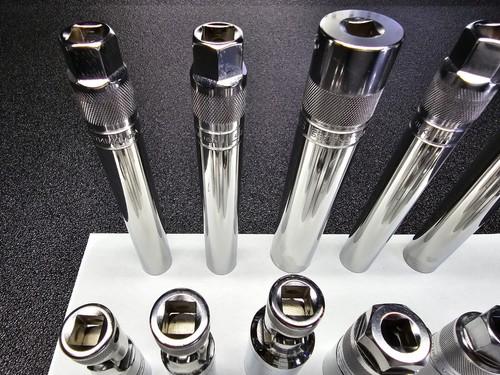 Snap-on Tools NEW 3/8" Drive 16pc SAE & Metric 6pt & 12pt Spark Plug Socket Set - Bild 19 von 24
