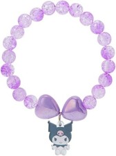Sanrio Kuromi Bead Bracelet Material: Plastic Mascot Acrylic Purple 123978