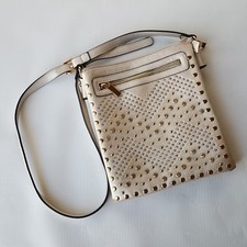 Unbranded Beaded Ivory White Cross Shoulder Purse
