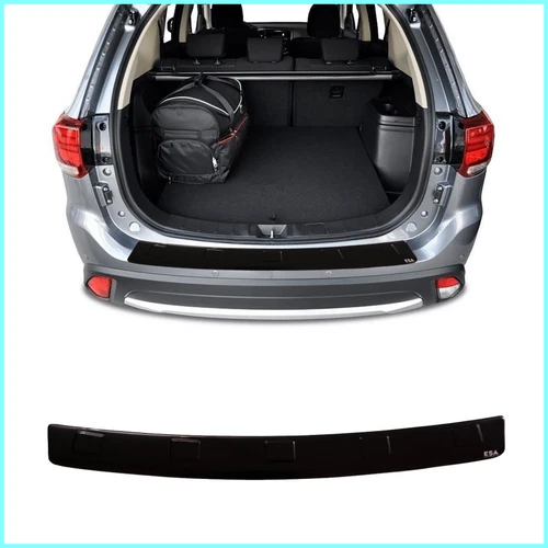 Abs Plastic Rear Bumper Protector (Black)  MITSUBISHI OUTLANDER MKIII 2012-2015 - Picture 1 of 4