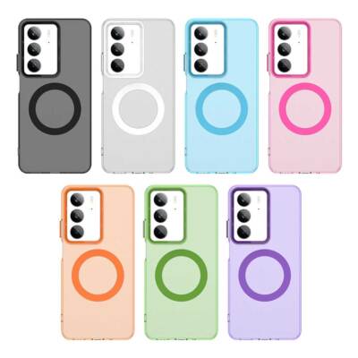 Shockproof Candy Ring Matte Bumper Magnetic Back Cover Case For Realme C75 4G