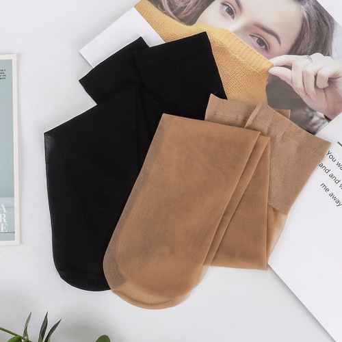 4/8Pairs Women Knee High Nylon Hose Socks Jet Black Stretchy Sheers Stockings US - Picture 11 of 15