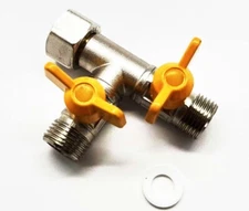 2 Way Gas Line Splitter Connector Valve Switch ⭐⭐⭐⭐⭐