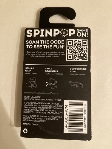 Spinpop Game On! Loves Me…Loves Me Not! PopUp Phone Grip Flower Heart Wheel - Zdjęcie 2 z 2