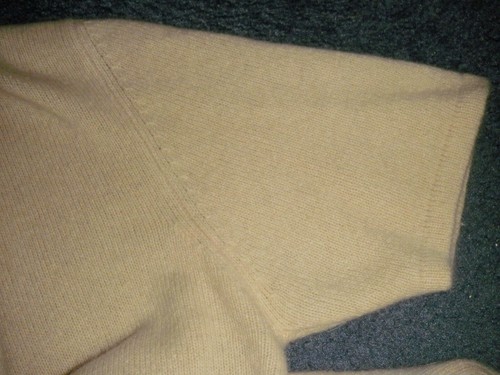 Suéter Madeleine Tejido Top Mujer S Beige Lana Mezcla Angora Manga Corta - Imagen 5 de 7