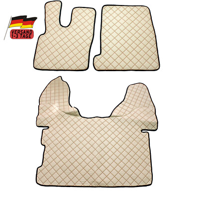 LKW Fußmatten für DAF 106 LHD Eco Leder Abdeckung Automatik Beige