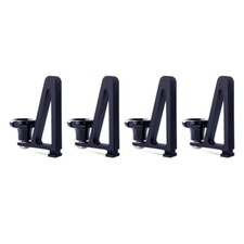Aluminum Van Roof Ladder Rack Truck Ladder Rack Ladder Stopper Set Of 4 - Black