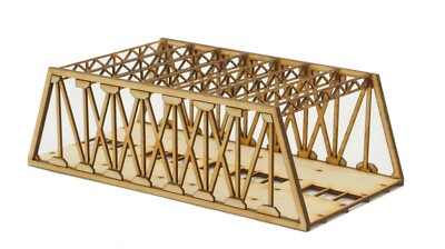 TT-BR005 zweigleisige Längsträger Eisenbahnbrücke Spur TT:120 Modell Laser Cut Bausatz