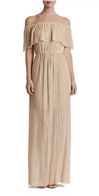 DRESS THE POPULATION ATHENA OFF THE SHOULDER PLEATED DRESS sz XS