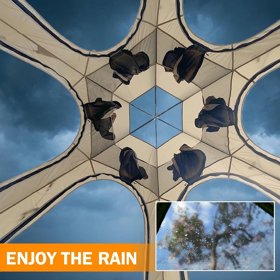 Уличная палатка с экраном на 4-6 человек дом кемпинг навес всепогодное солнцезащитное укрытие - Изображение 2 из 4