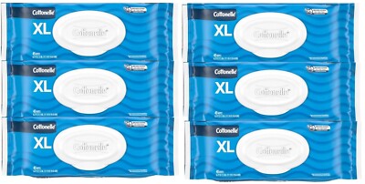 Cottonelle XL Flushable Wet Wipes, Large Adult Wipes, 6 Packs with 45 Wipes Each