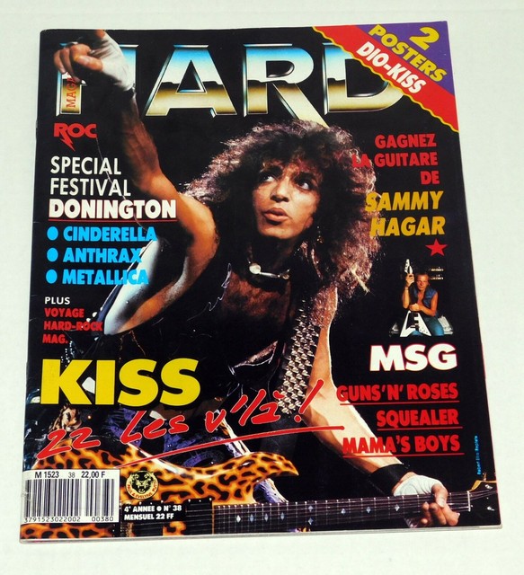 KISS Band Paul Stanley HARD ROCK Metal Magazine Oct 1987 France Kiss