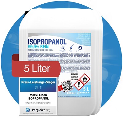 5L Isopropanol Isopropylalkohol 99,9% IPA 2-Propanol Entfetter Reinigungsalkohol