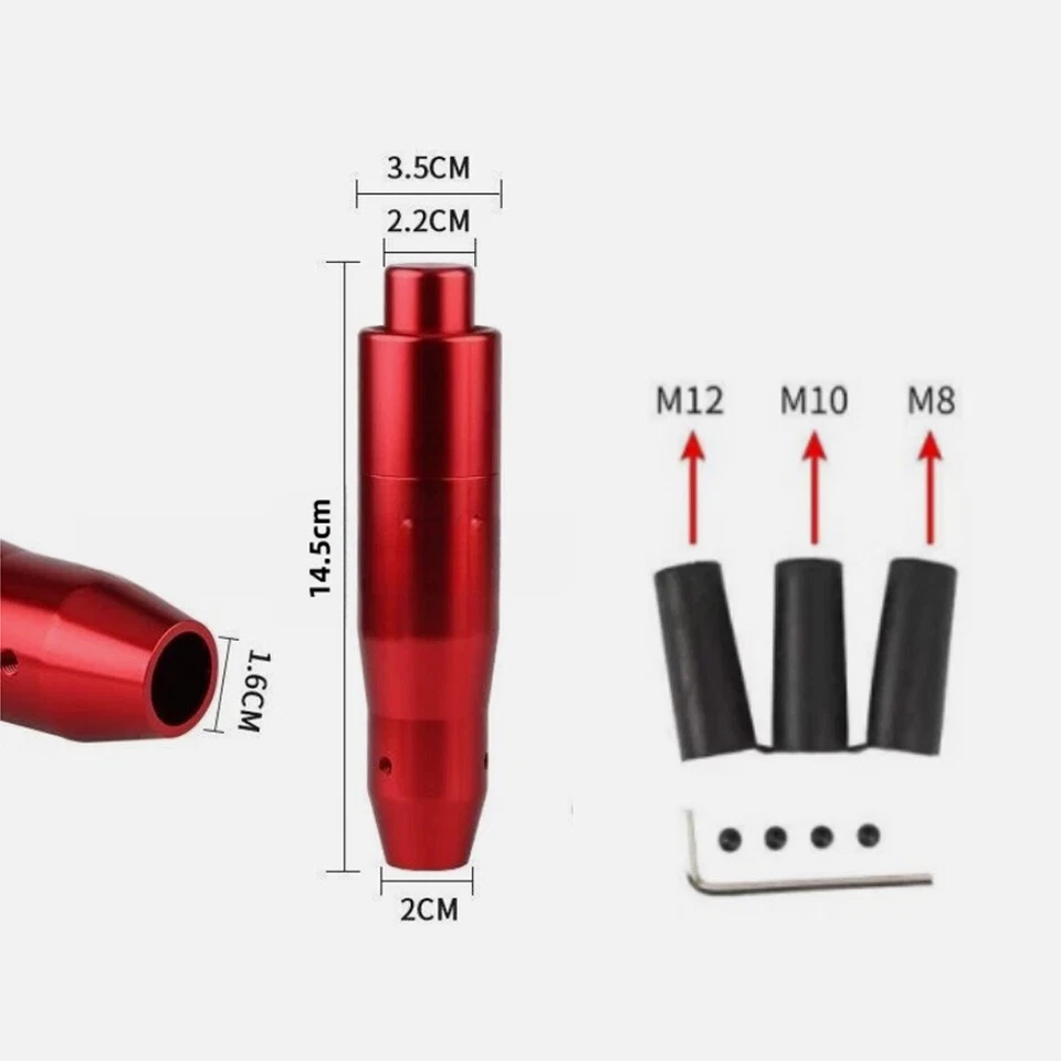 Palanca de cambios automática de aleación de aluminio para automóvil con botón rojo Foto 3 de 4